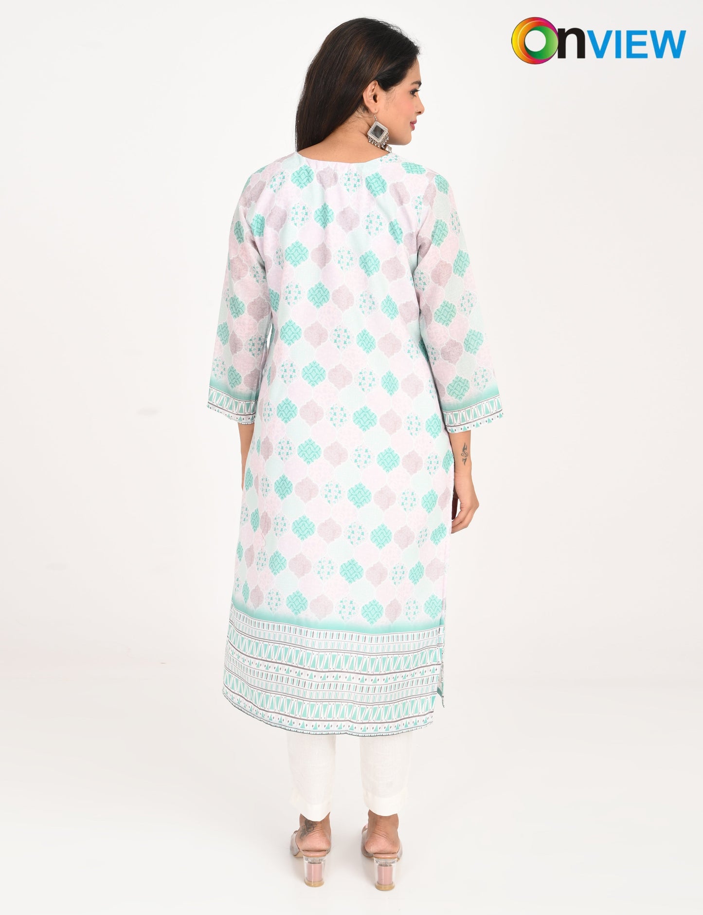 ONVIEW | 527 | COTTON CHIKANKARI WORK WITH DIGITAL PRINT