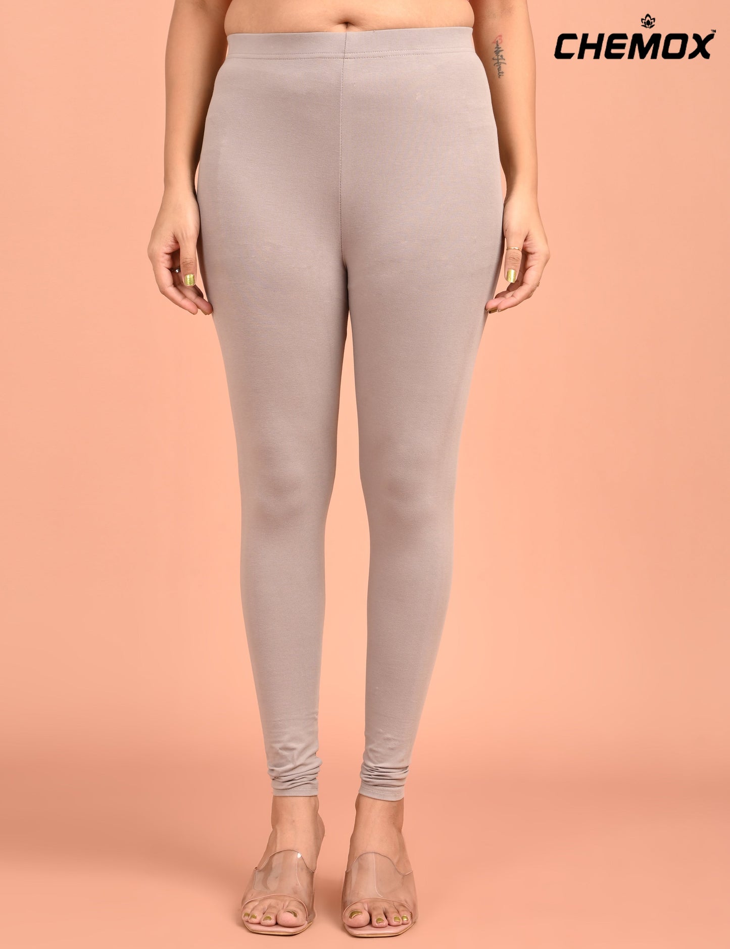 CHEMOX | 248 | Ash Cotton Lycra Ankle Length Legging 180gsm