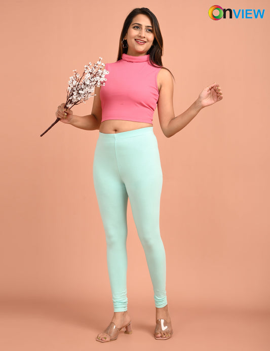 ONVIEW | 040 | Light Pista Cotton Lycra Ankle Length Legging 220gsm