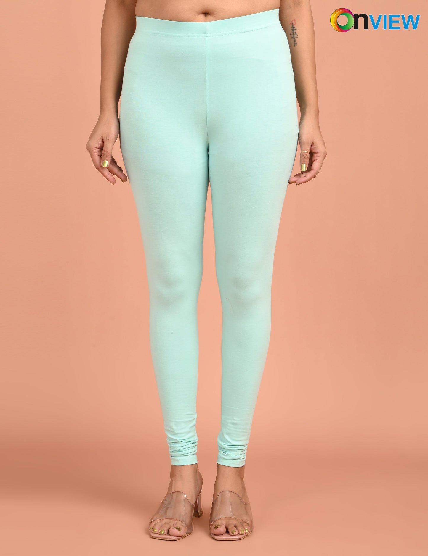 ONVIEW | 040 | Light Pista Cotton Lycra Ankle Length Legging 220gsm