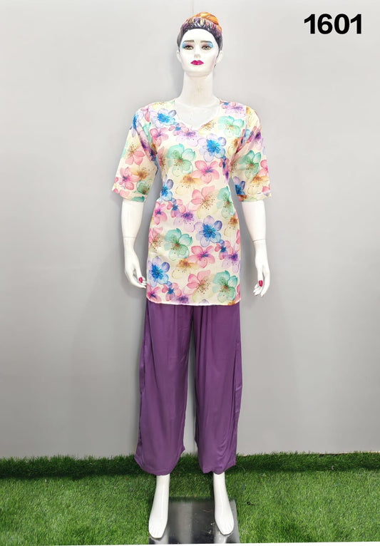 ONVIEW | 1601 | TRENDY RAYON DIGITAL PRINTED SHORT TOP