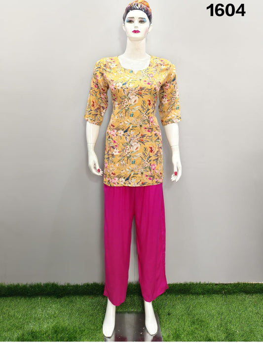 ONVIEW | 1604 | TRENDY RAYON DIGITAL PRINTED SHORT TOP