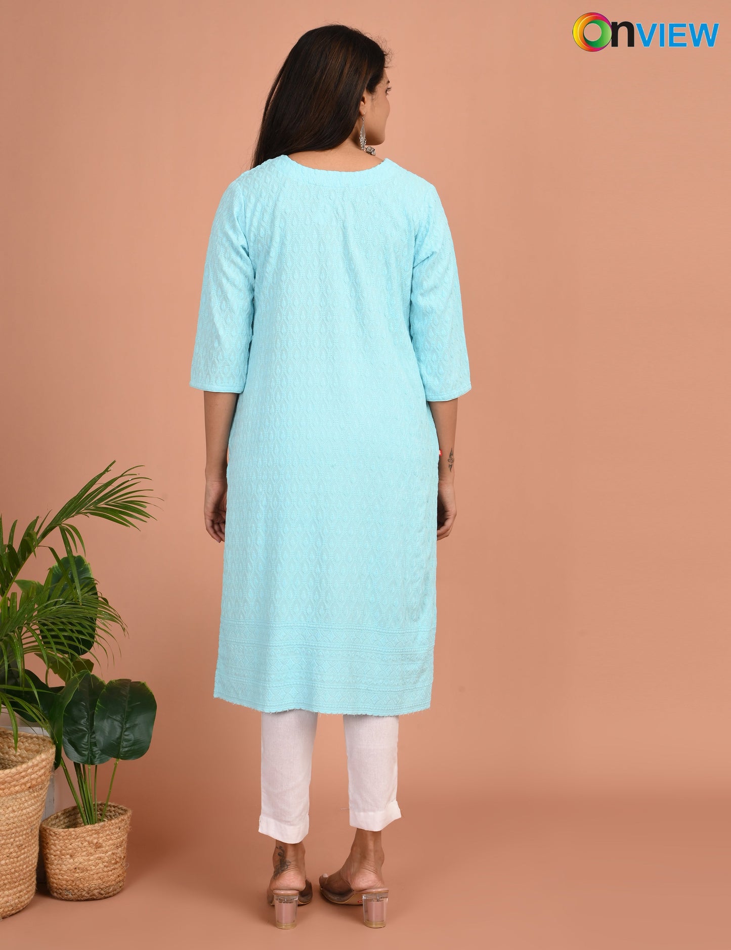ONEVIEW | 174 | CHIKANKARI DESIGN NECK