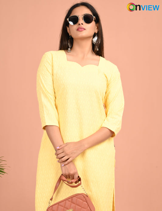 ONVIEW | 182 | CHIKANKARI DESIGN NECK