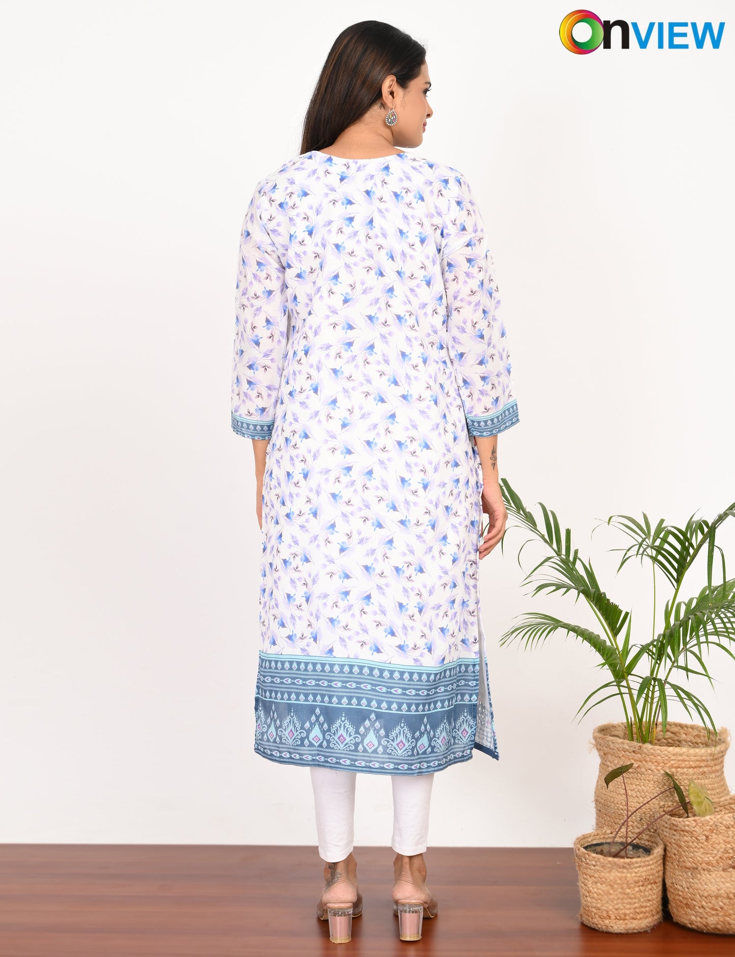 ONVIEW | 514 | COTTON CHIKANAKRINWORK WITH DIGITAL PRINT