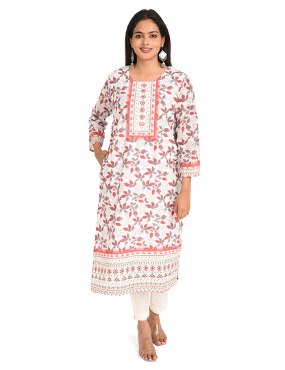 ONVIEW | 1126 | COTTON CHIKANKARI WORK WITH DIGITAL PRINTED