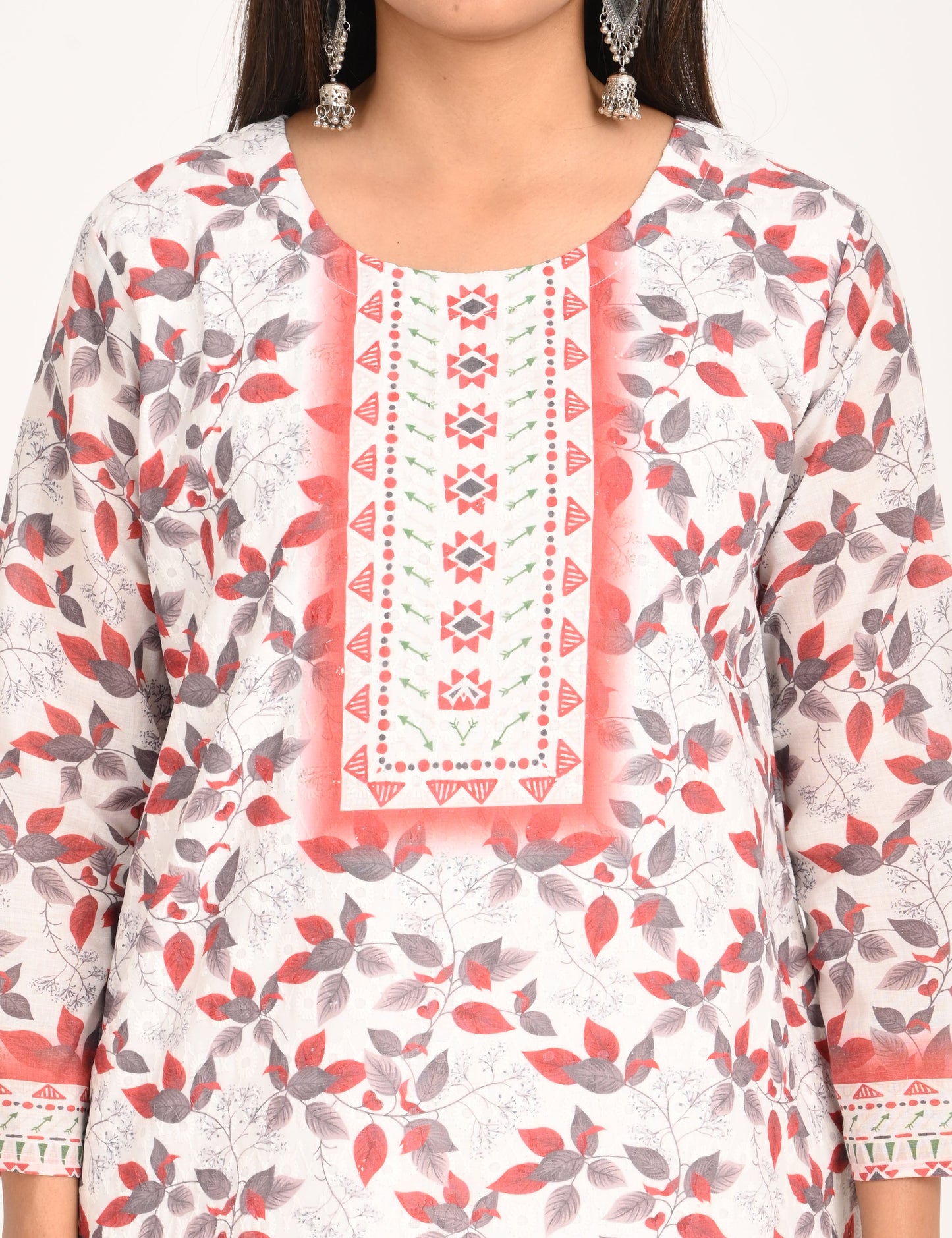 ONVIEW | 1126 | COTTON CHIKANKARI WORK WITH DIGITAL PRINTED