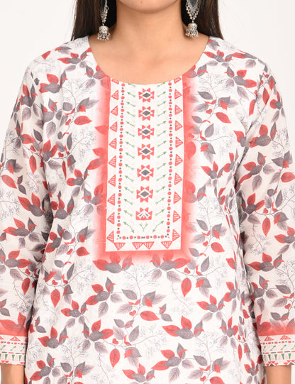 ONVIEW | 1126 | COTTON CHIKANKARI WORK WITH DIGITAL PRINTED