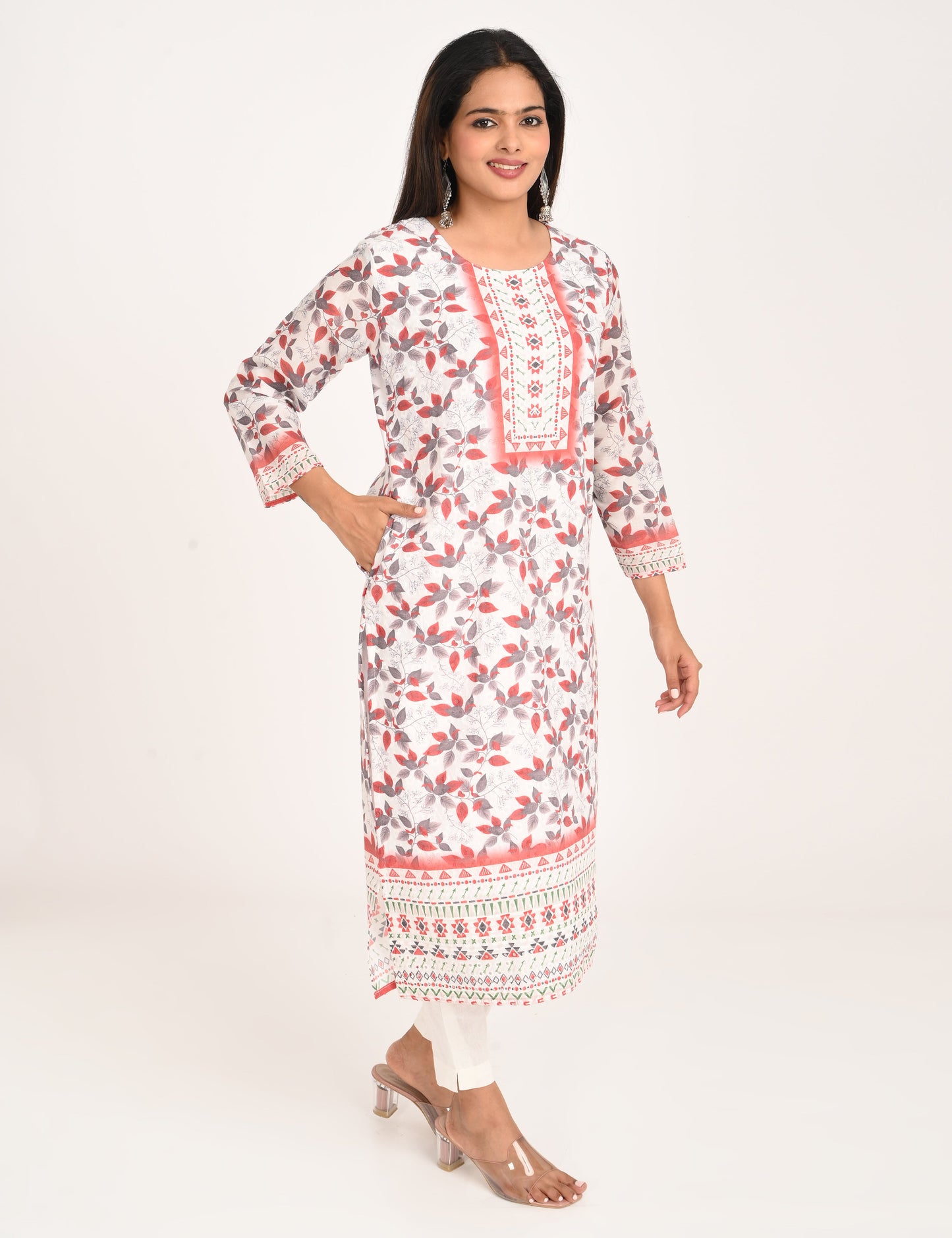 ONVIEW | 1126 | COTTON CHIKANKARI WORK WITH DIGITAL PRINTED