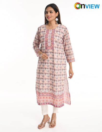 ONVIEW | 1127 | COTTON CHIKANKARI WORK WITH DIGITAL PRINT