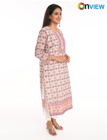 ONVIEW | 1127 | COTTON CHIKANKARI WORK WITH DIGITAL PRINT