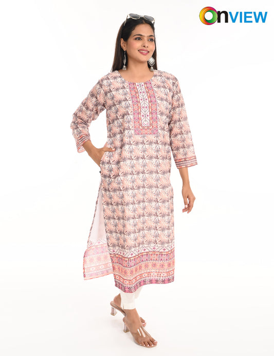 ONVIEW | 1127 | COTTON CHIKANKARI WORK WITH DIGITAL PRINT