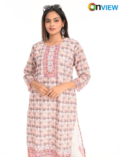 ONVIEW | 1127 | COTTON CHIKANKARI WORK WITH DIGITAL PRINT