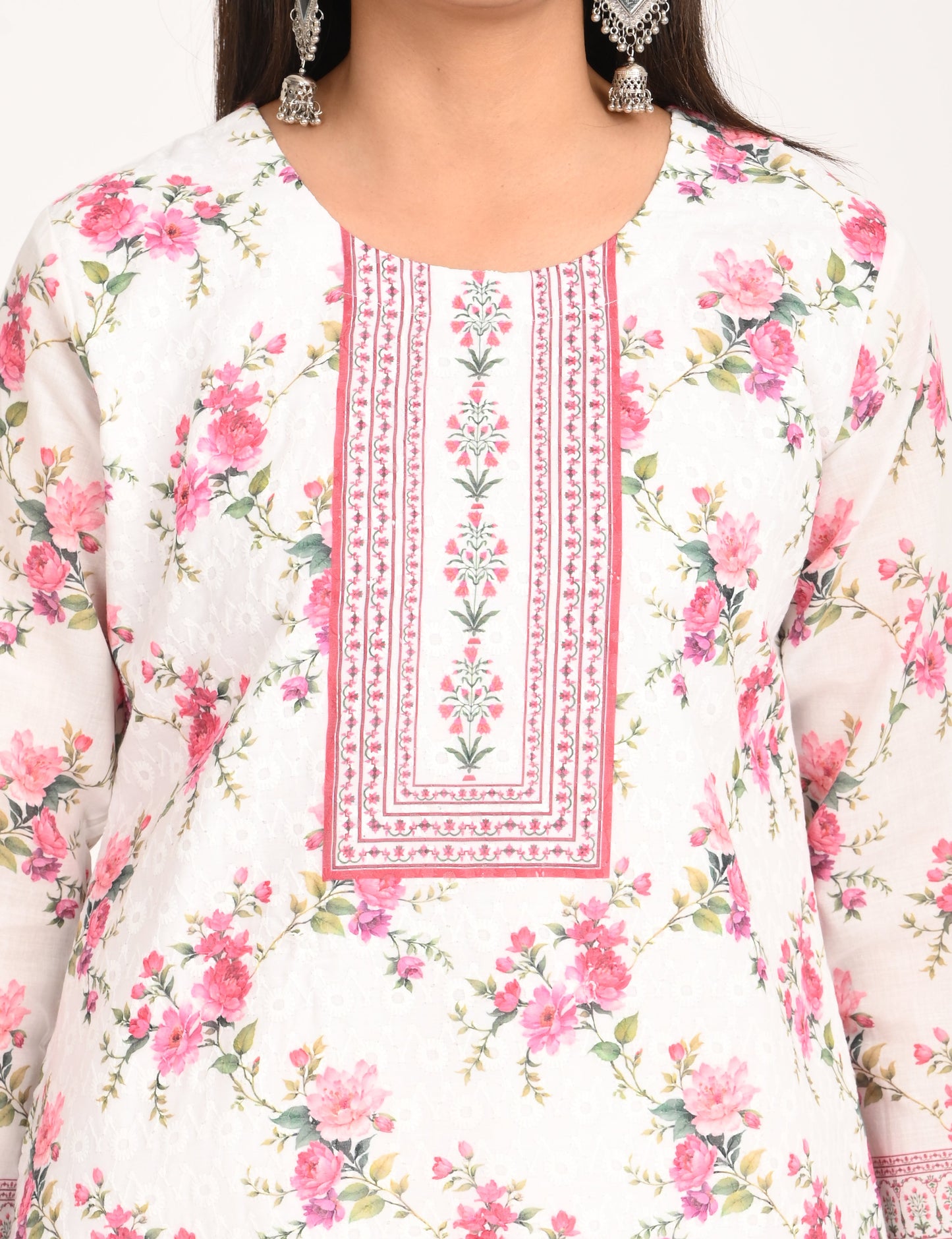 ONVIEW | 1128 | COTTON CHIKANKARI WORK WITH DIGITAL PRINT