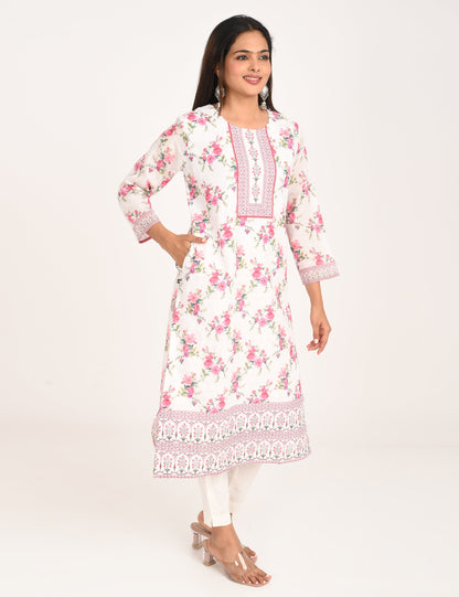 ONVIEW | 1128 | COTTON CHIKANKARI WORK WITH DIGITAL PRINT