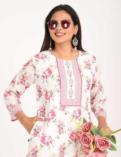 ONVIEW | 1128 | COTTON CHIKANKARI WORK WITH DIGITAL PRINT