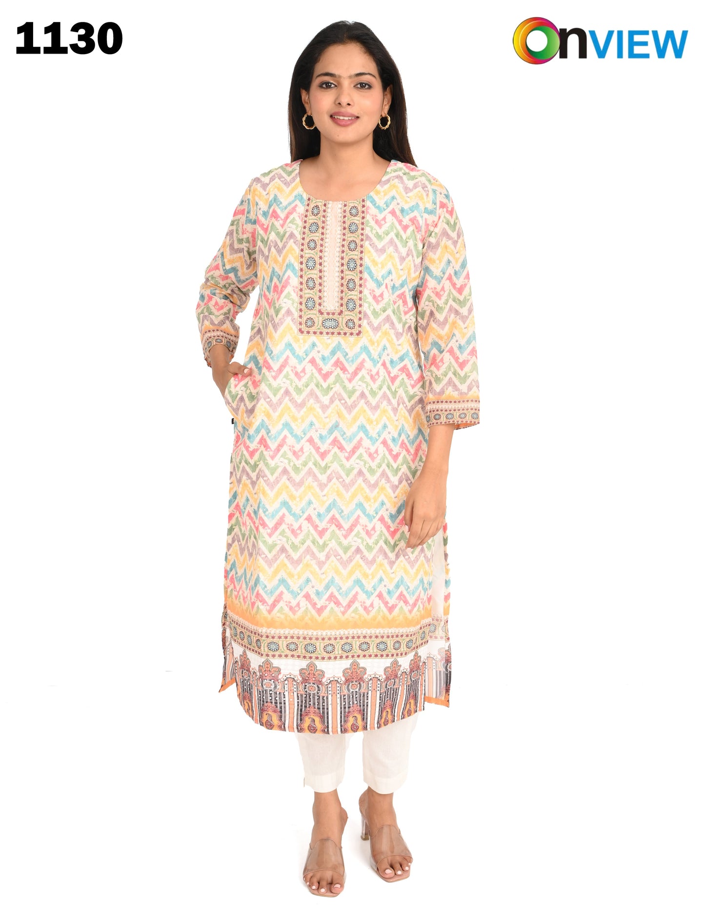 ONVIEW | 1130 |  COTTON CHIKANKARI WORK WITH DIGITAL PRINT