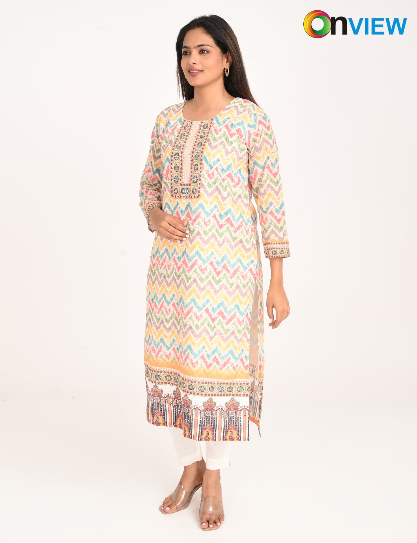 ONVIEW | 1130 |  COTTON CHIKANKARI WORK WITH DIGITAL PRINT