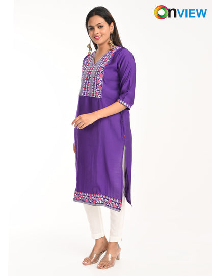 ONVIEW| 1422 | ROMAN SILK EMBROIDERY WITH BORDER