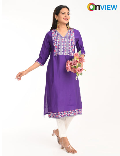 ONVIEW| 1422 | ROMAN SILK EMBROIDERY WITH BORDER