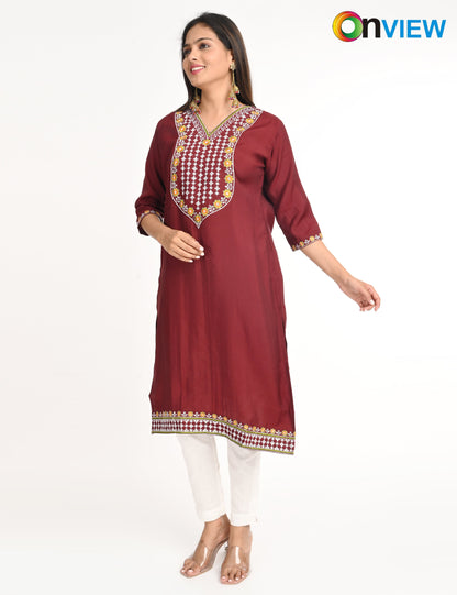 ONVIEW | 1424 | ROMAN SILK EMBROIDERY WITH BORDER