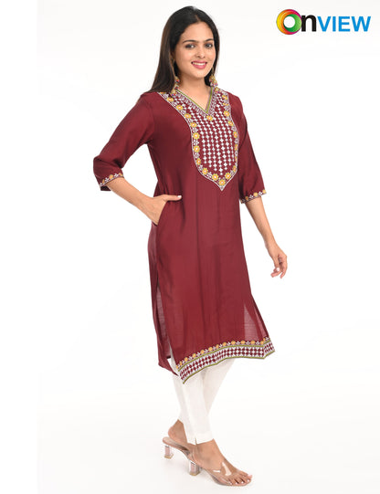 ONVIEW | 1424 | ROMAN SILK EMBROIDERY WITH BORDER