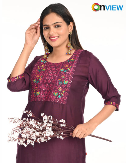 ONVIEW | 1426 | ROMAN SILK EMBROIDERY WITH BORDER