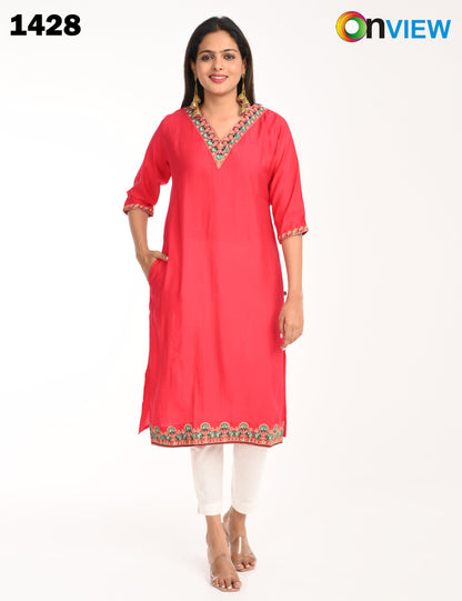 ONVIEW | 1428 | ROMAN SILK EMBROIDERY WITH BORDER