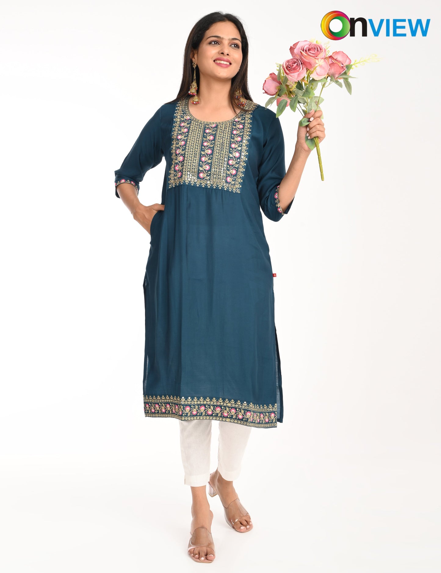 ONVIEW | 1429 | ROMAN SILK EMBROIDERY WITH BORDER