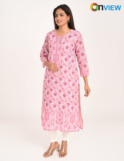 ONVIEW | 510 | COTTON CHIKANKARI WORK WITH DIGITAL PRINT