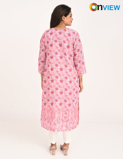 ONVIEW | 510 | COTTON CHIKANKARI WORK WITH DIGITAL PRINT