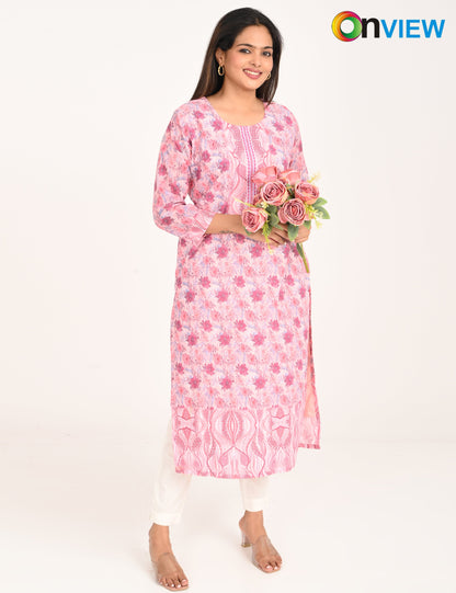 ONVIEW | 510 | COTTON CHIKANKARI WORK WITH DIGITAL PRINT