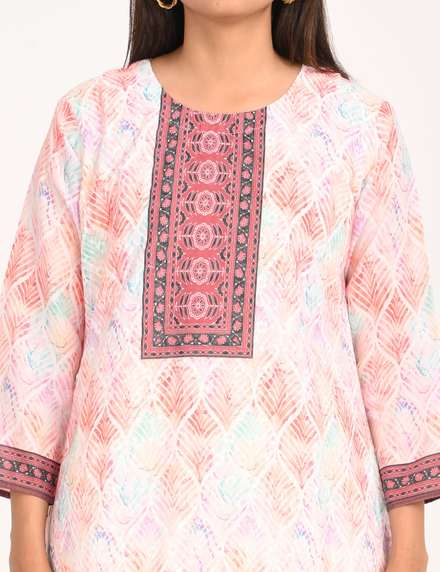 ONVIEW | 511 | COTTON CHIKANKARI WORK WITH DIGITAL PRINT