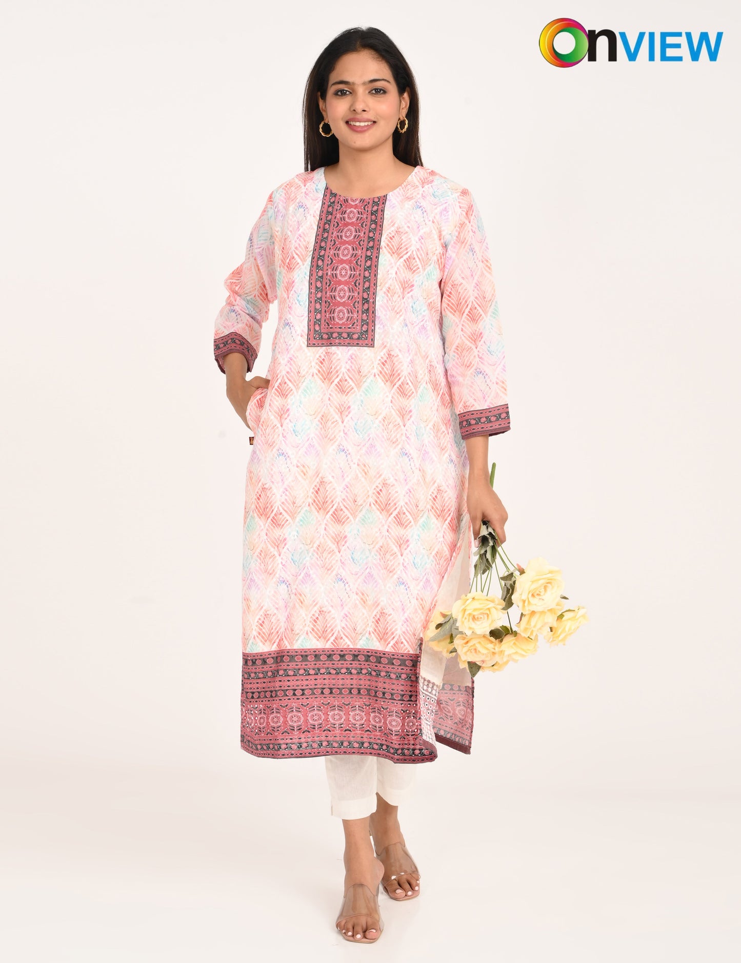 ONVIEW | 511 | COTTON CHIKANKARI WORK WITH DIGITAL PRINT