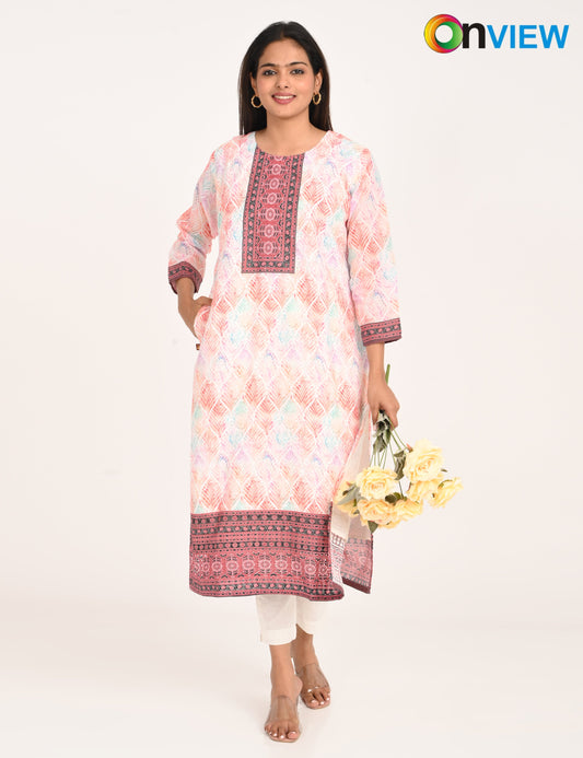 ONVIEW | 511 | COTTON CHIKANKARI WORK WITH DIGITAL PRINT