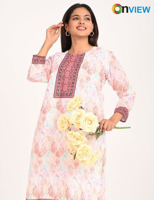 ONVIEW | 511 | COTTON CHIKANKARI WORK WITH DIGITAL PRINT