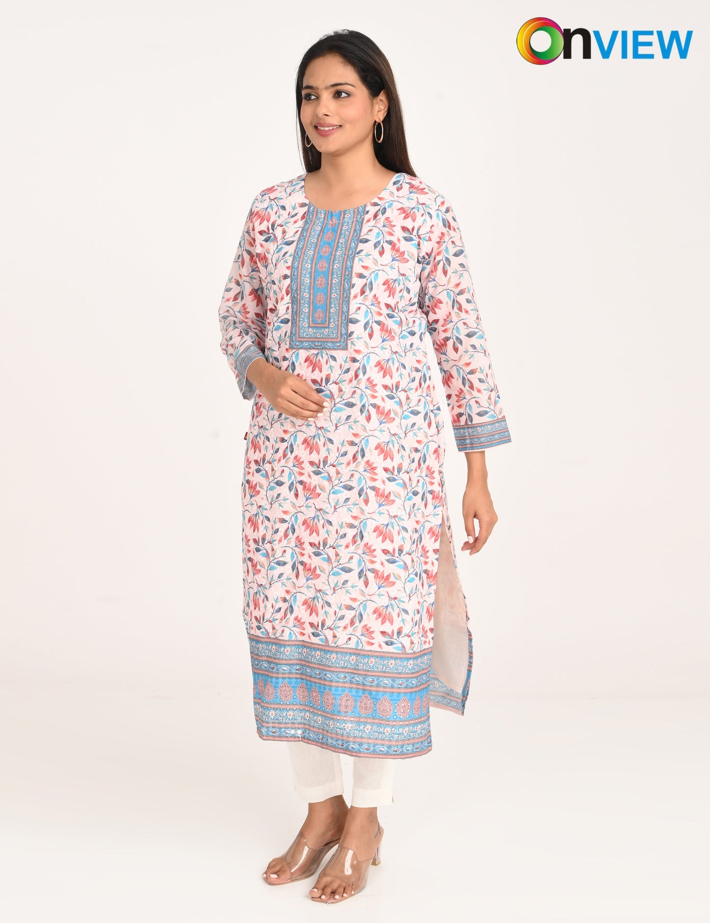 ONVIEW | 513 | COTTON CHIKANKARI WORK WITH DIGITAL PRINT