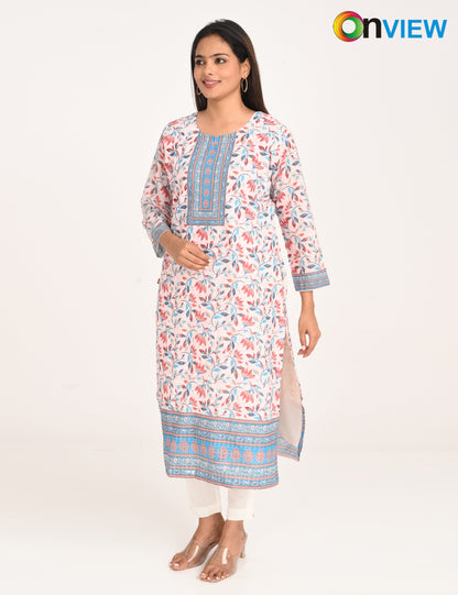 ONVIEW | 513 | COTTON CHIKANKARI WORK WITH DIGITAL PRINT