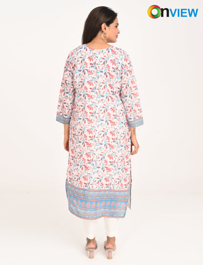 ONVIEW | 513 | COTTON CHIKANKARI WORK WITH DIGITAL PRINT