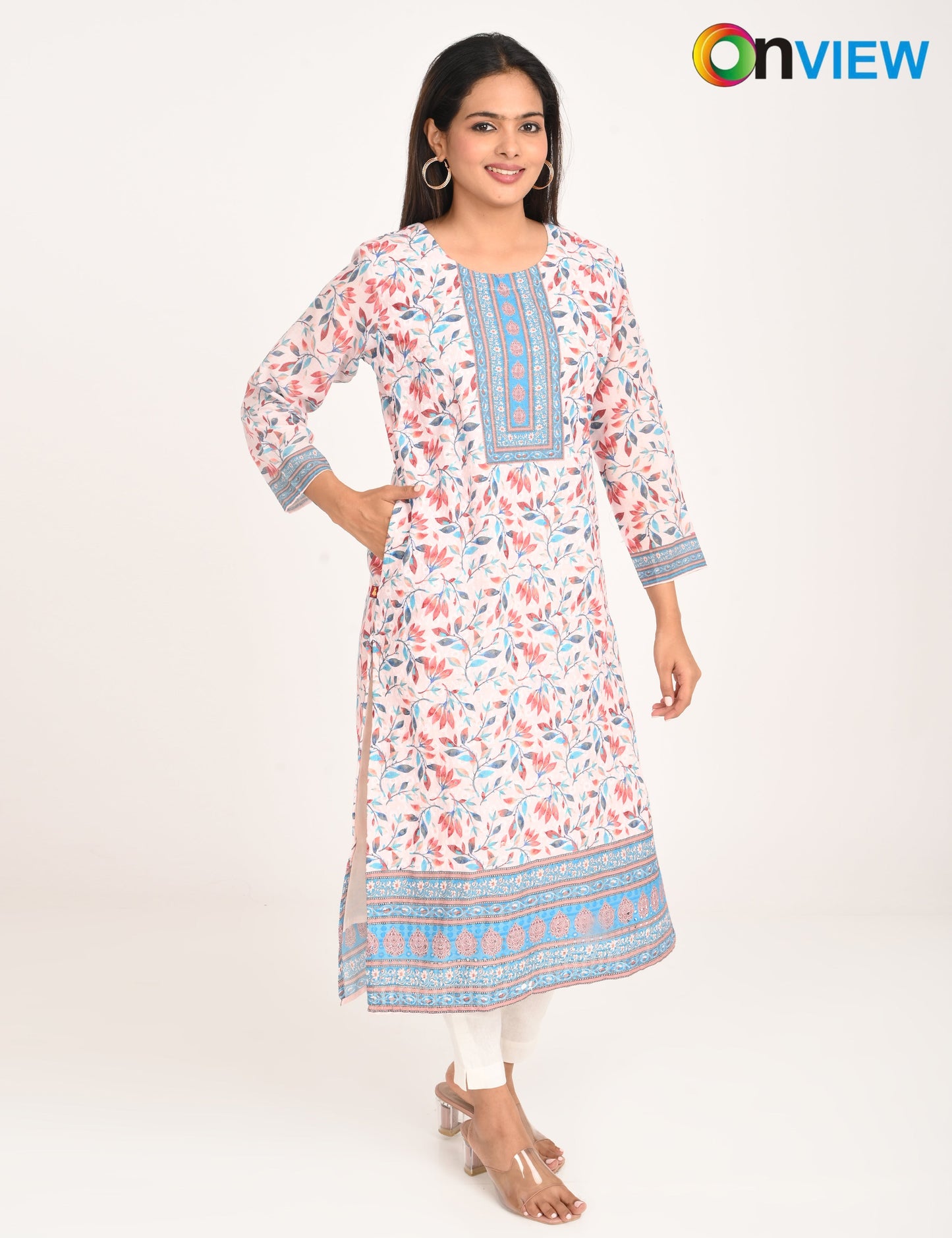 ONVIEW | 513 | COTTON CHIKANKARI WORK WITH DIGITAL PRINT