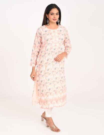 ONVIEW | 515 | COTTON CHIKANKARI WORK WITH DIGITAL PRINT