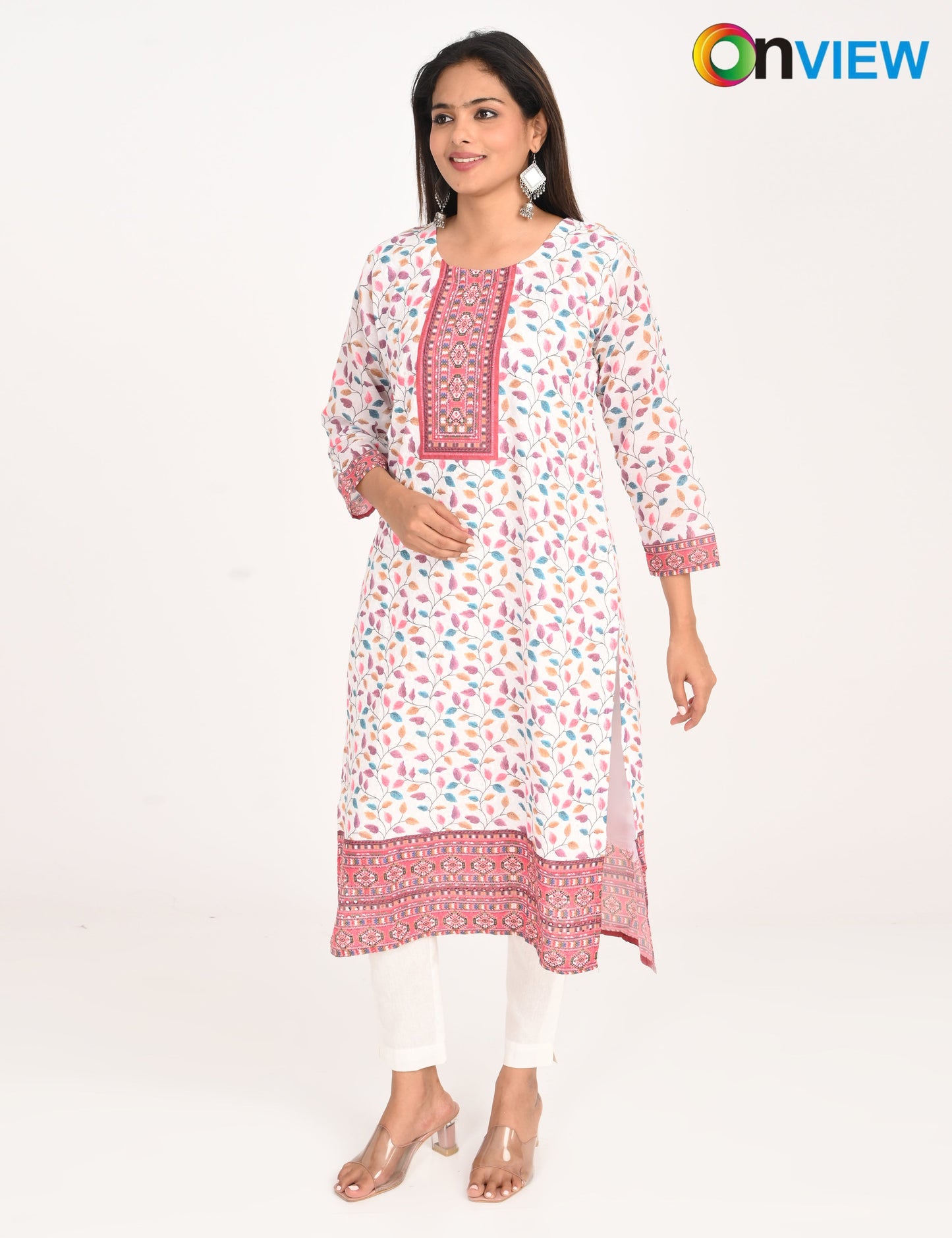 ONVIEW | 525 |  COTTON CHIKANKARI WORK WITH DIGITAL PRINT