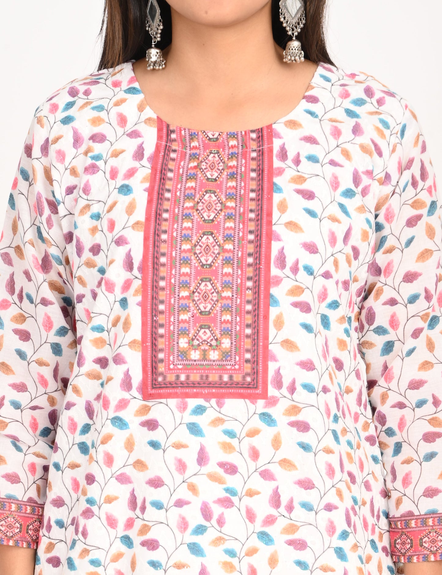 ONVIEW | 525 |  COTTON CHIKANKARI WORK WITH DIGITAL PRINT