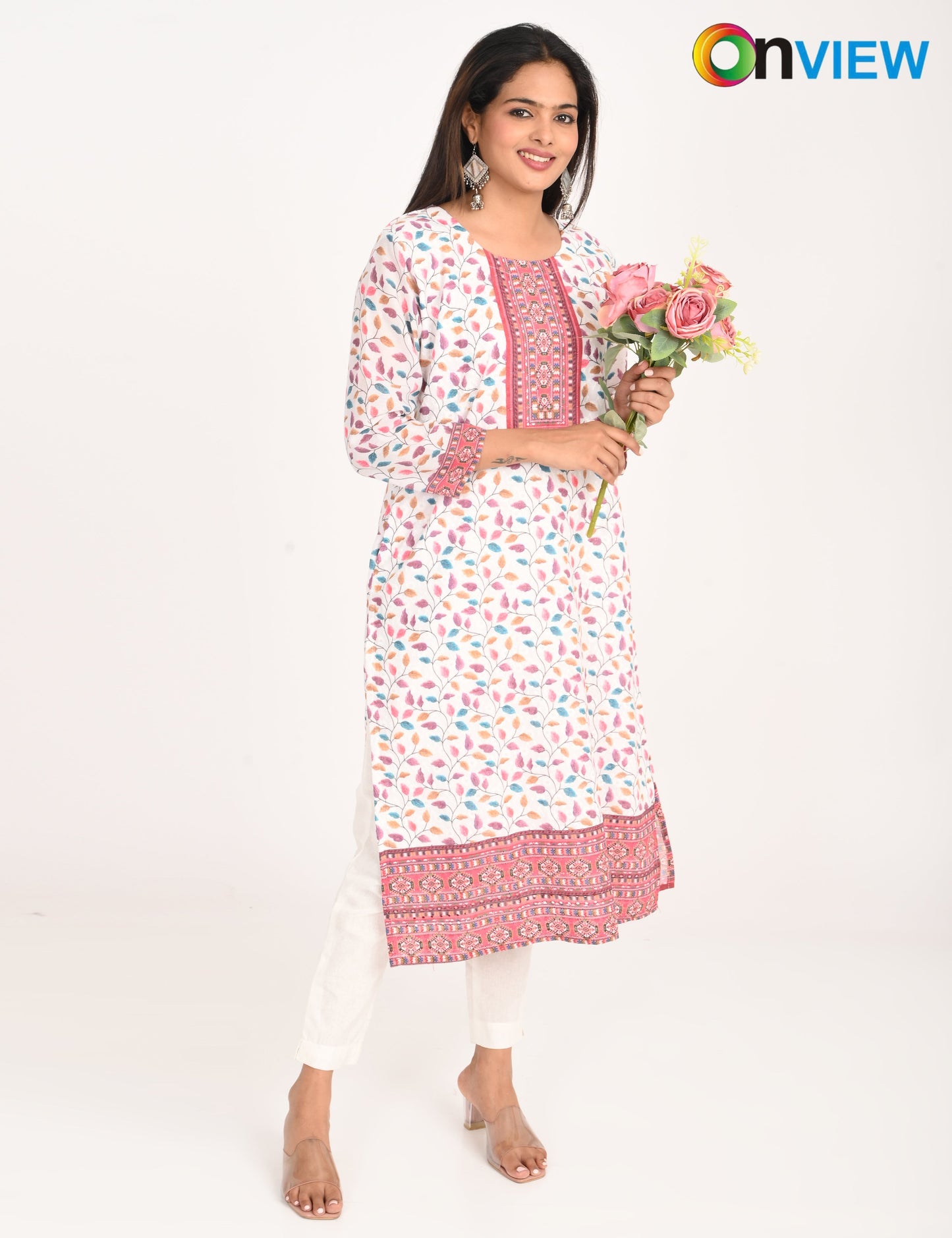 ONVIEW | 525 |  COTTON CHIKANKARI WORK WITH DIGITAL PRINT