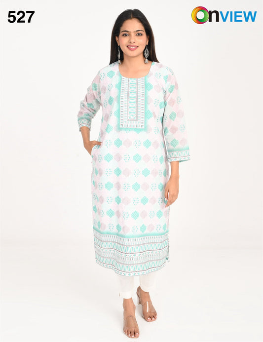 ONVIEW | 527 | COTTON CHIKANKARI WORK WITH DIGITAL PRINT