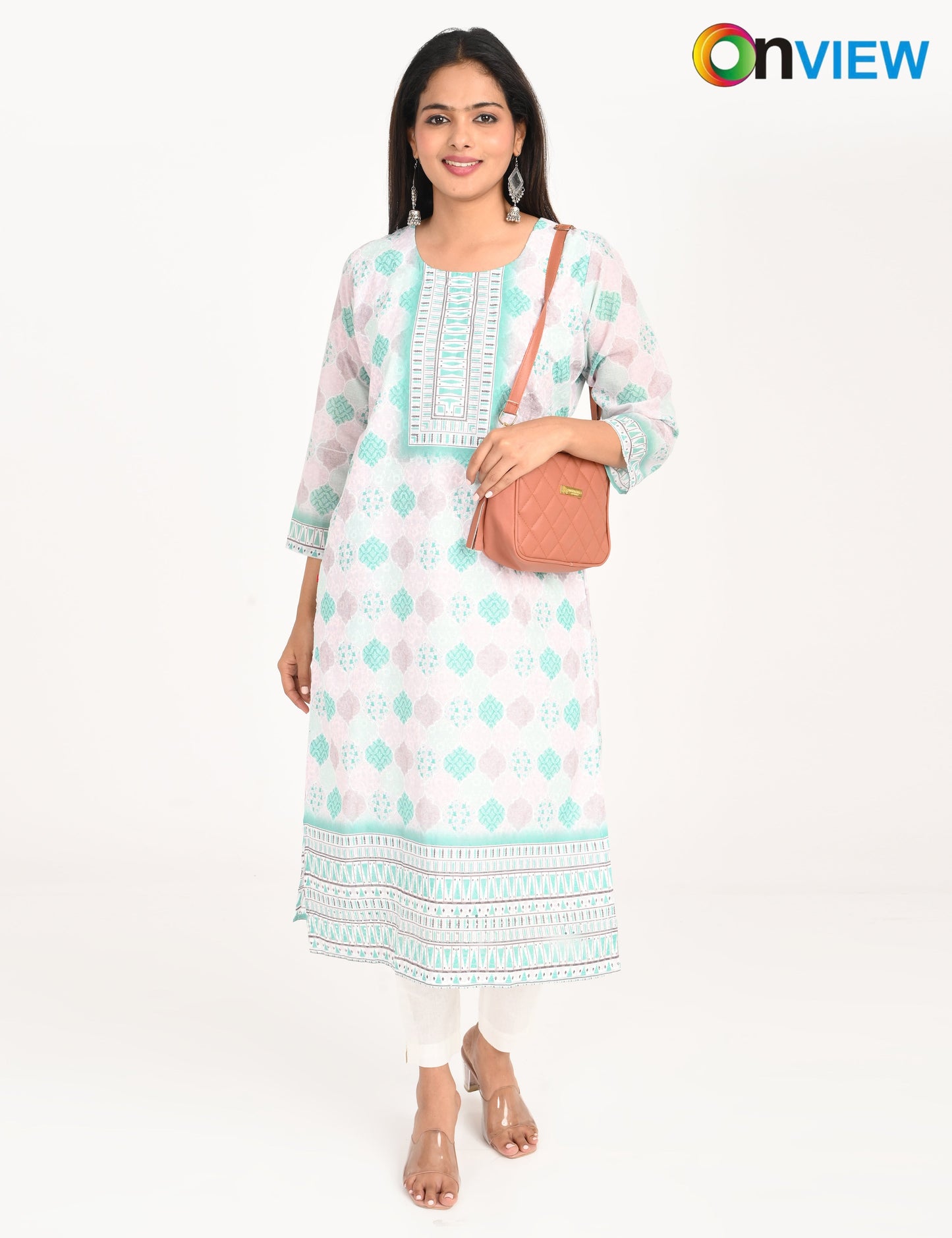 ONVIEW | 527 | COTTON CHIKANKARI WORK WITH DIGITAL PRINT