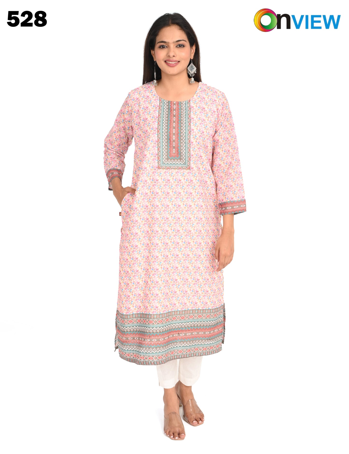 ONVIEW | 528 | COTTON CHIKANKARI WORK WITH DIGITAL PRINT