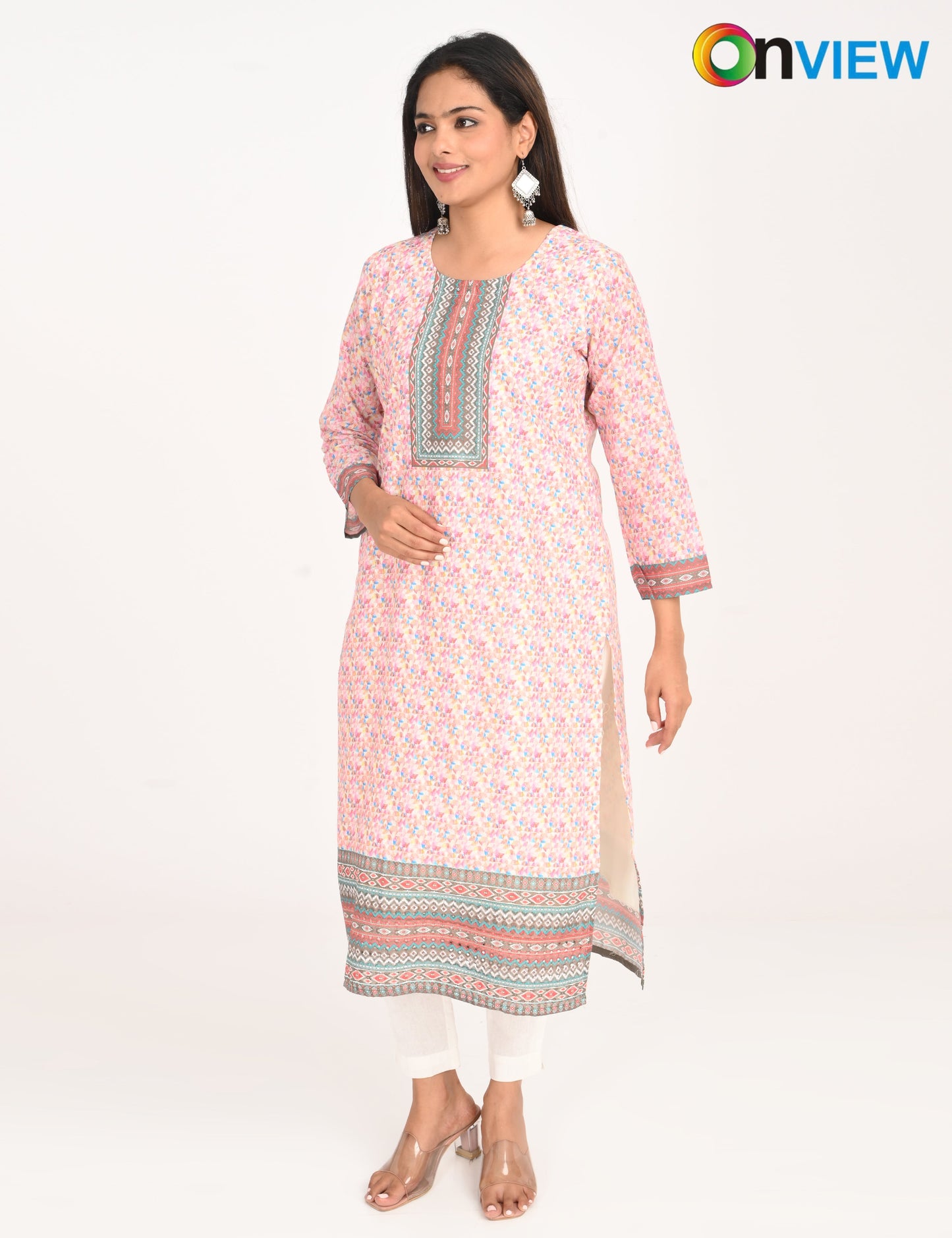 ONVIEW | 528 | COTTON CHIKANKARI WORK WITH DIGITAL PRINT