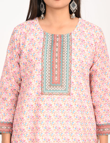 ONVIEW | 528 | COTTON CHIKANKARI WORK WITH DIGITAL PRINT