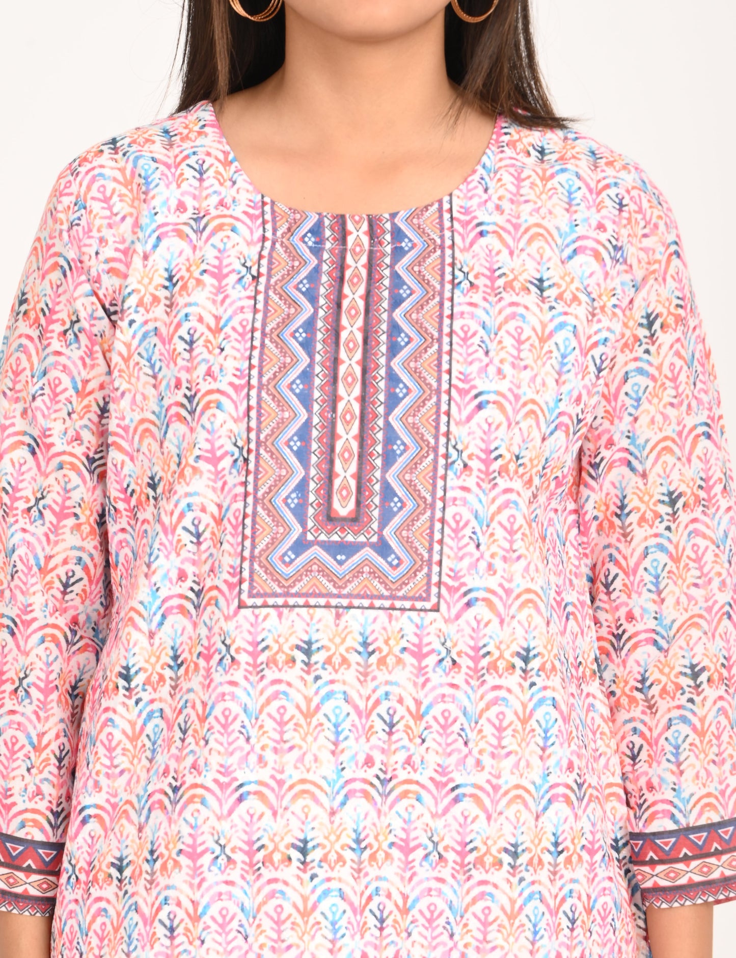 ONVIEW | 530 | COTTON CHIKANKARI WORK WITH DIGITAL PRINT